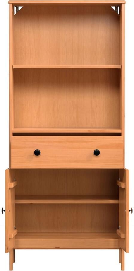 Welltime Halfhoge kast Kall Brede badkamerplank van massief grenenhout Wit of bruin gelakt (1 stuk) - Foto 4