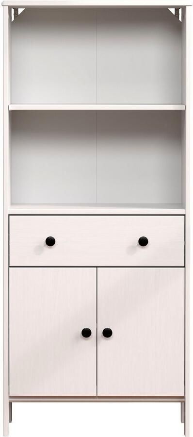 Welltime Halfhoge kast Kall Brede badkamerplank van massief grenenhout Wit of bruin gelakt (1 stuk) - Foto 7