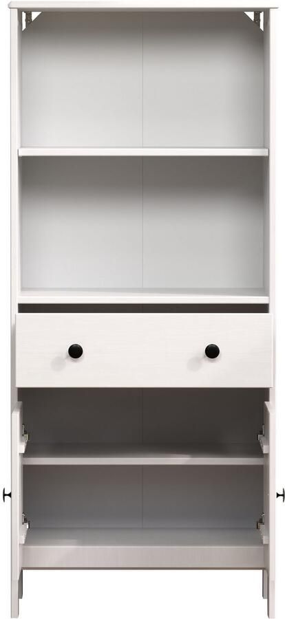 Welltime Halfhoge kast Kall Brede badkamerplank van massief grenenhout Wit of bruin gelakt (1 stuk) - Foto 6