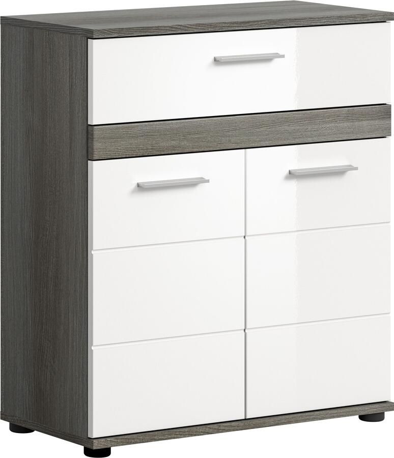 Welltime Halfhoge kast LUCCA TOPSELLER! Hoogte 79 cm 2 deuren 1 lade 1 legplank - Foto 5