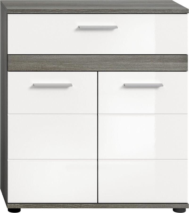 Welltime Halfhoge kast LUCCA TOPSELLER! Hoogte 79 cm 2 deuren 1 lade 1 legplank - Foto 3