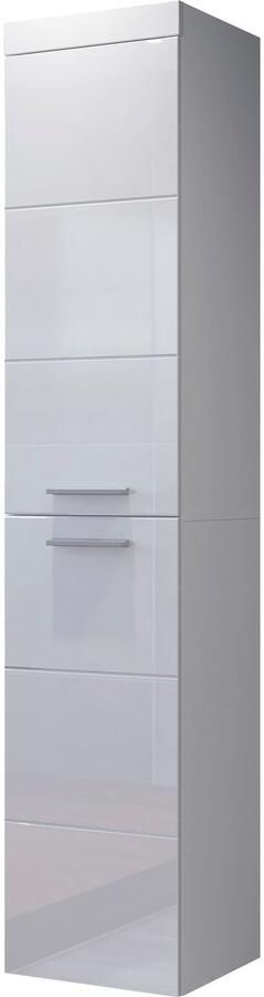 Welltime Hangend kastje Dormoletto Hangende hoge kast in hoogglans wit met horizontale frezing - Foto 4