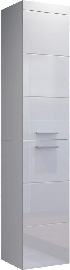 Welltime Hangend kastje Dormoletto Hangende hoge kast in hoogglans wit met horizontale frezing - Foto 6