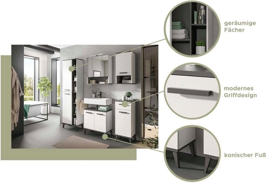 Welltime Hangend kastje Torun Badkamermeubel breedte 34 cm - Foto 3