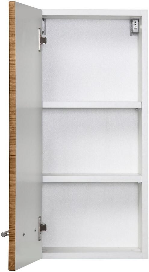 Welltime Hangend kastje Trento in verschillende designs en kleuren Badkamermeubel breedte 30 cm 1 deur 2 planken Made in Germany - Foto 5