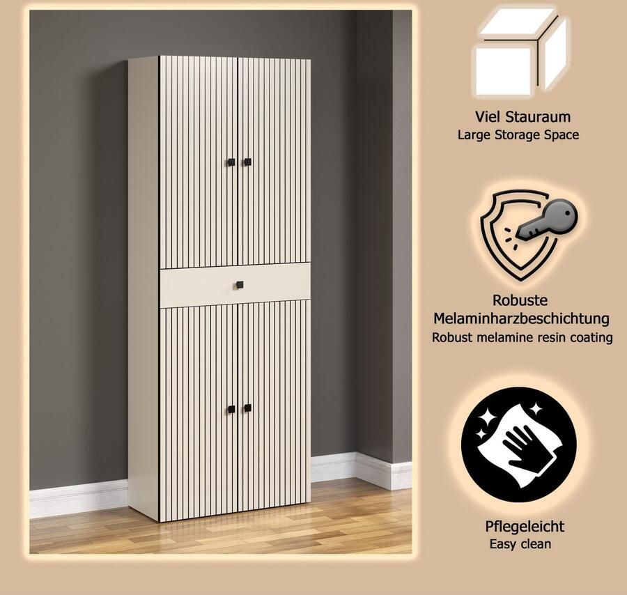 Welltime Hoge kast Amrum Badkamerkast met en zonder lade (B D H) 40-70 31 186 cm - Foto 5