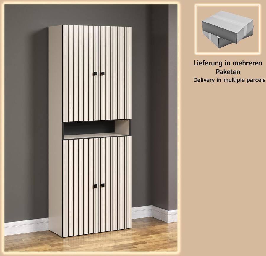Welltime Hoge kast Amrum Badkamerkast met en zonder lade (B D H) 40-70 31 186 cm - Foto 3