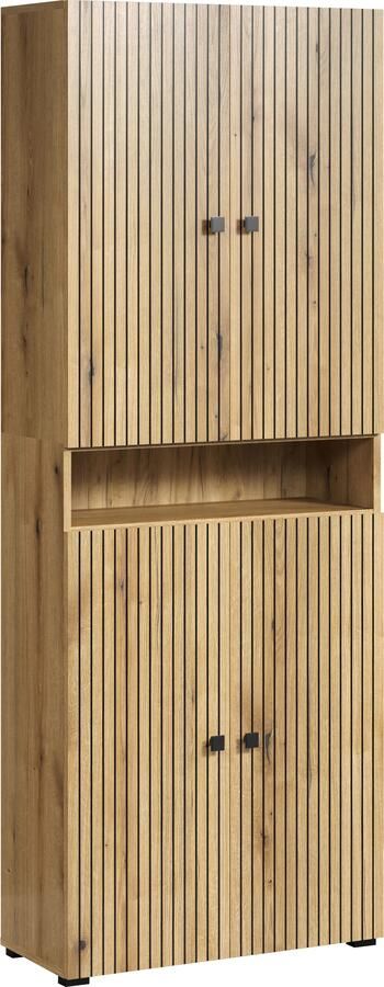 Welltime Hoge kast Amrum Breedte 40 cm ruime hoge kast eik ribbellook badkamerkast (1 stuk) - Foto 4