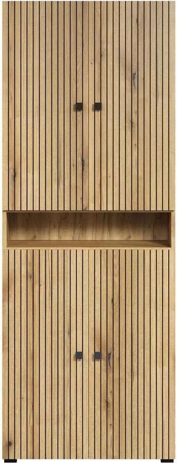 Welltime Hoge kast Amrum Breedte 40 cm ruime hoge kast eik ribbellook badkamerkast (1 stuk) - Foto 3