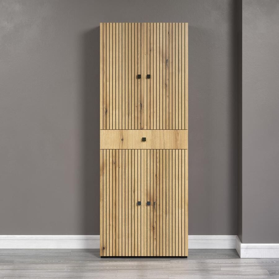 Welltime Hoge kast Amrum Breedte 40 cm ruime hoge kast eik ribbellook badkamerkast (1 stuk) - Foto 2