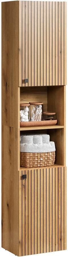 Welltime Hoge kast Amrum Breedte 40 cm ruime hoge kast eik ribbellook badkamerkast (1 stuk) - Foto 7