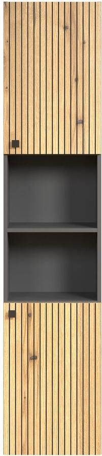 Welltime Hoge kast Amrum Breedte 40 cm ruime hoge kast eik ribbellook badkamerkast - Foto 5