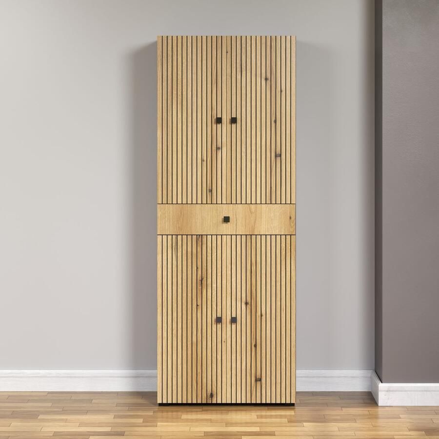 Welltime Hoge kast Amrum Breedte 40 cm ruime hoge kast eik ribbellook badkamerkast - Foto 2