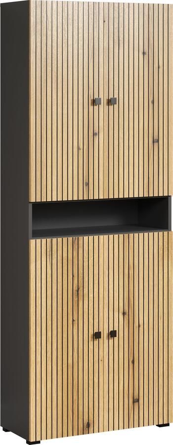 Welltime Hoge kast Amrum Breedte 40 cm ruime hoge kast eik ribbellook badkamerkast - Foto 4