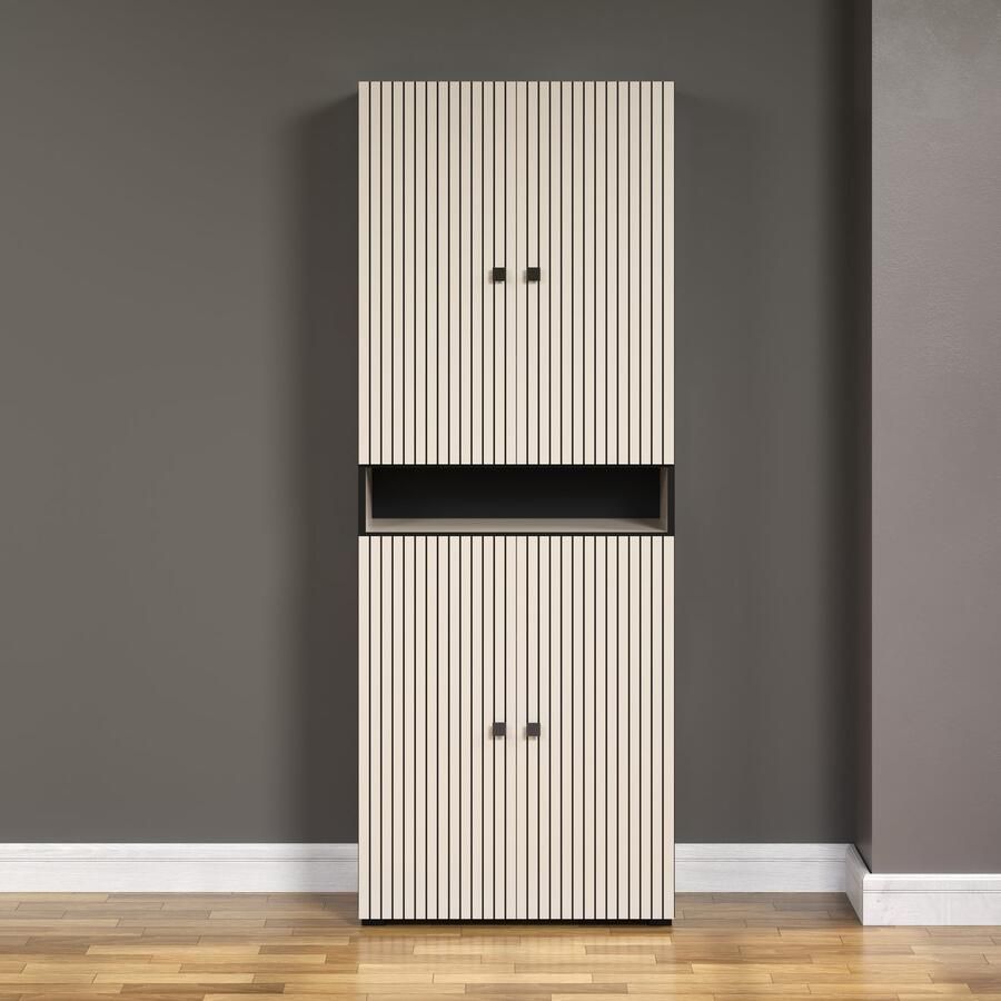 Welltime Hoge kast Amrum Breedte 40 cm ruime hoge kast eik ribbellook badkamerkast - Foto 2