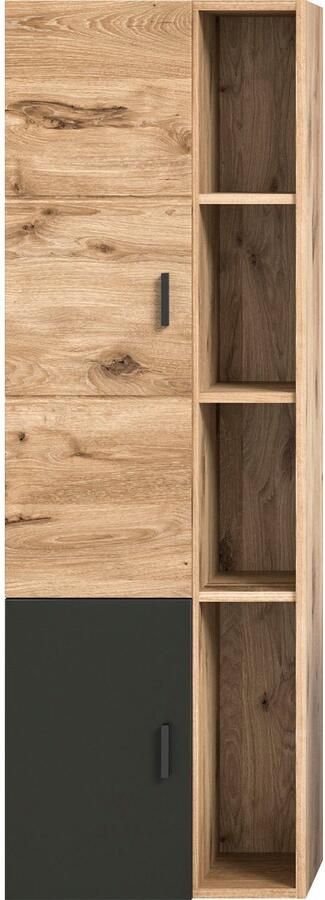 Welltime Hoge kast Dolo breedte 48 cm 2 deuren 4 open vakken 5 variabele planken (1 stuk) - Foto 7