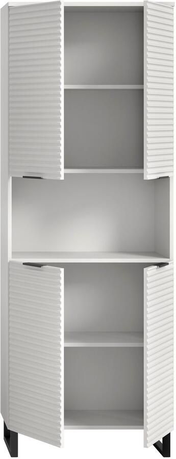 Welltime Hoge kast Litica hoogte 193 cm 4 deuren 2 legplanken 1 open vak - Foto 7