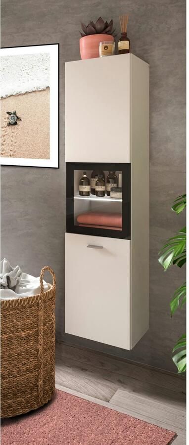 Welltime Hoge kast Tampa hoogte 125cm hangend of staand te monteren Badkamerkast hangkast badkamer badkamermeubels - Foto 11