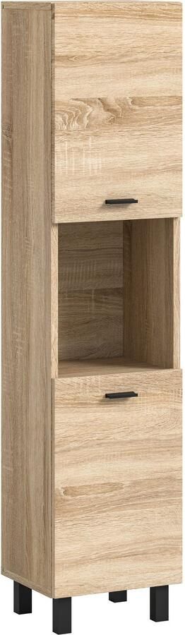 Welltime Hoge kast Tampa hoogte 125cm hangend of staand te monteren Badkamerkast hangkast badkamer badkamermeubels - Foto 7