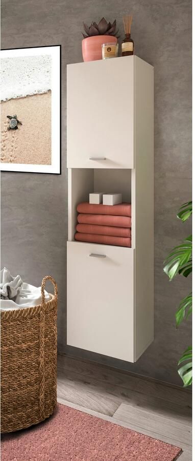 Welltime Hoge kast Tampa hoogte 125cm hangend of staand te monteren Badkamerkast hangkast badkamer badkamermeubels - Foto 9