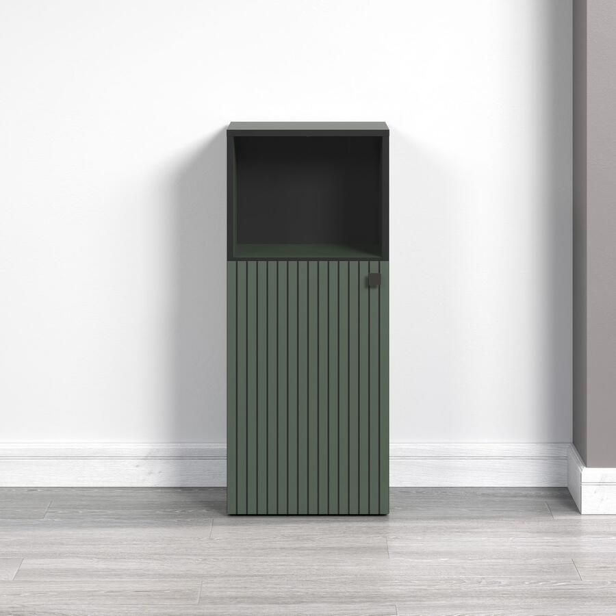 Welltime Onderkast Amrum Badkast met open vak en ribbelstructuur afmetingen (B D H) 40 31 95 cm (1 stuk) - Foto 2