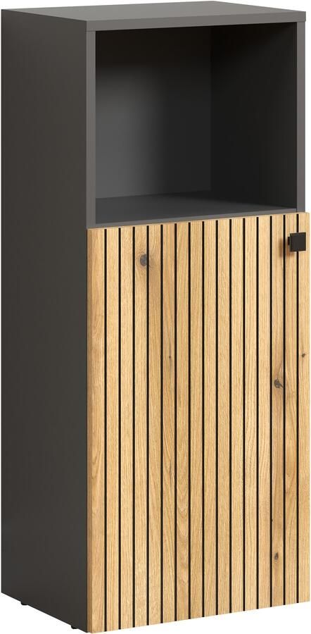 Welltime Onderkast Amrum Badkast met open vak en ribbelstructuur afmetingen (B D H) 40 31 95 cm - Foto 6