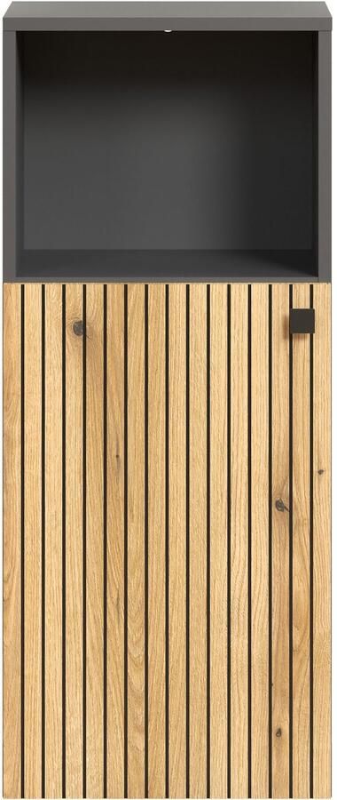 Welltime Onderkast Amrum Badkast met open vak en ribbelstructuur afmetingen (B D H) 40 31 95 cm - Foto 5