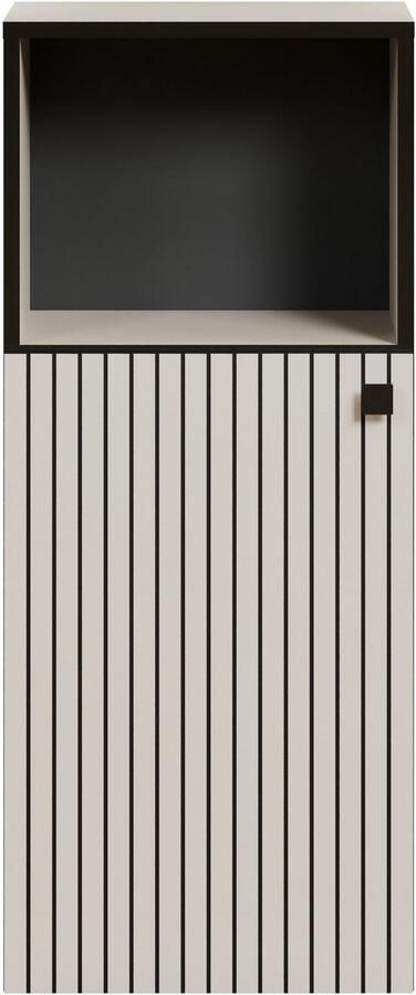 Welltime Onderkast Amrum Badkast met open vak en ribbelstructuur afmetingen (B D H) 40 31 95 cm - Foto 5