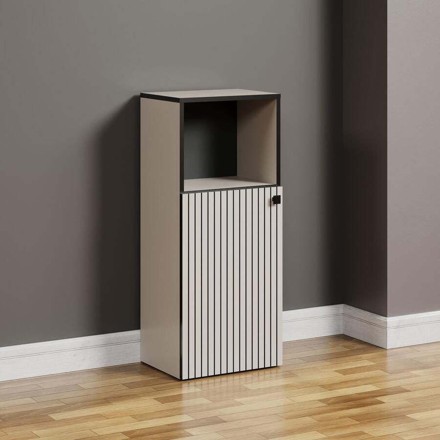 Welltime Onderkast Amrum Badkast met open vak en ribbelstructuur afmetingen (B D H) 40 31 95 cm - Foto 2