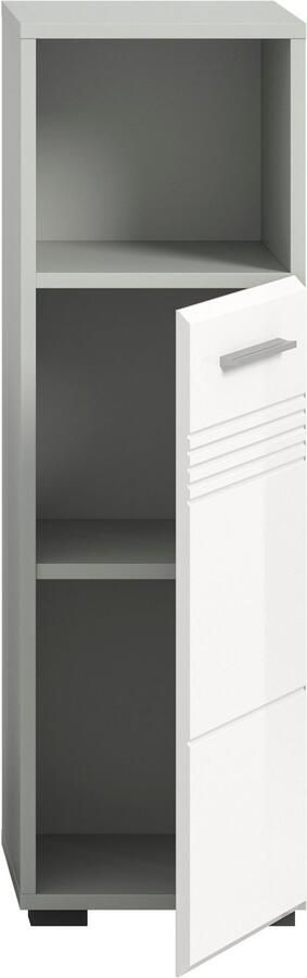 Welltime Onderkast Calcio hoogte 95 cm 1 deur 1 open vak 1 plank deurdranger wisselbaar mdf voorkant badkamerkast badkamermeubels badkamer - Foto 4