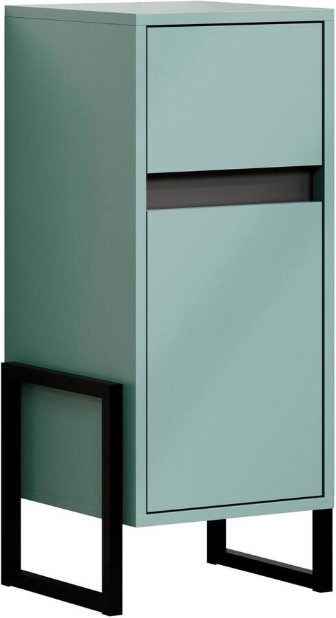 Welltime Onderkast Malcesine Badkommode in donker turquoise met metalen frame (B D H) 36 35 80 cm (1 stuk) - Foto 6