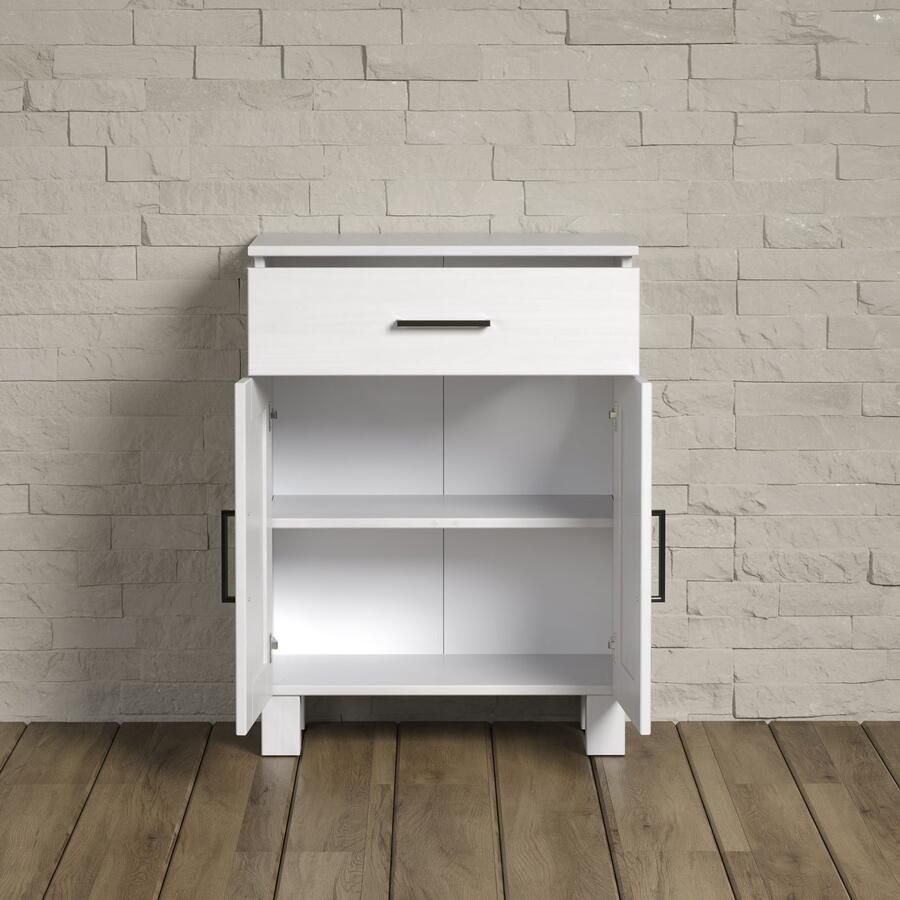 Welltime Onderkast Ulea Badkommode van massief hout met brede lade (B D H) 60 30 80 cm (1 stuk) - Foto 2