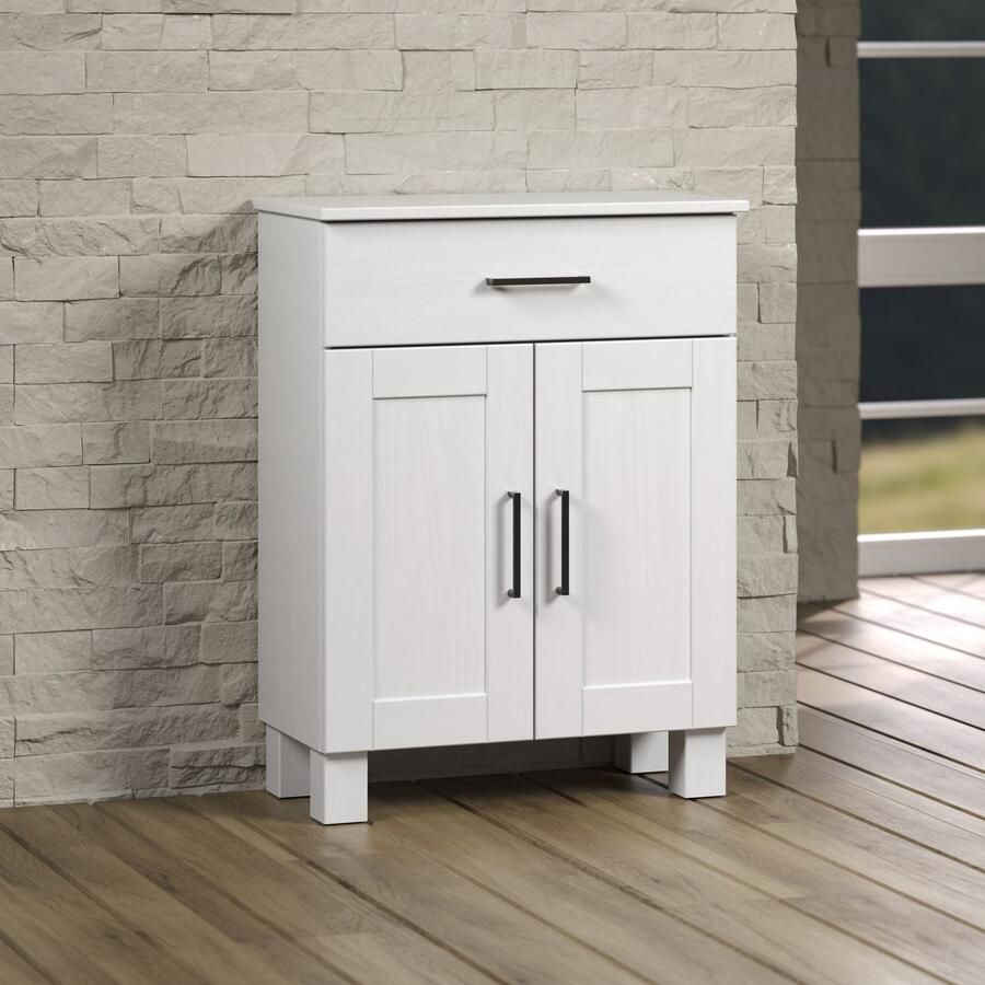 Welltime Onderkast Ulea Badkommode van massief hout met brede lade (B D H) 60 30 80 cm (1 stuk) - Foto 4