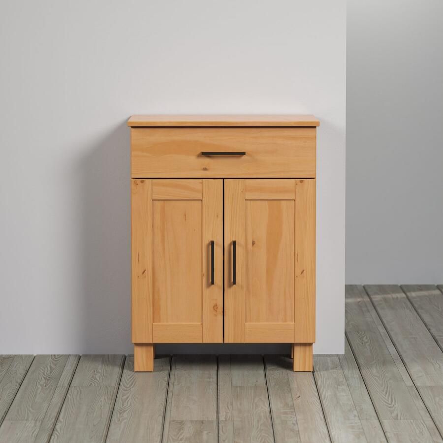 Welltime Onderkast Ulea Badkommode van massief hout met brede lade (B D H) 60 30 80 cm (1 stuk)