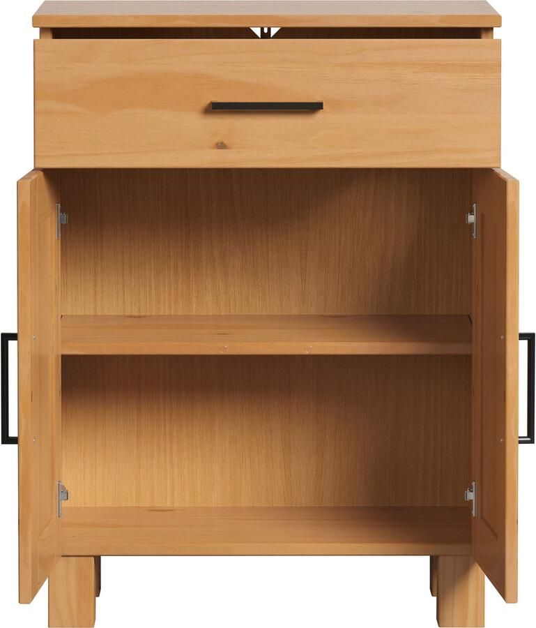 Welltime Onderkast Ulea Badkommode van massief hout met brede lade (B D H) 60 30 80 cm (1 stuk) - Foto 5