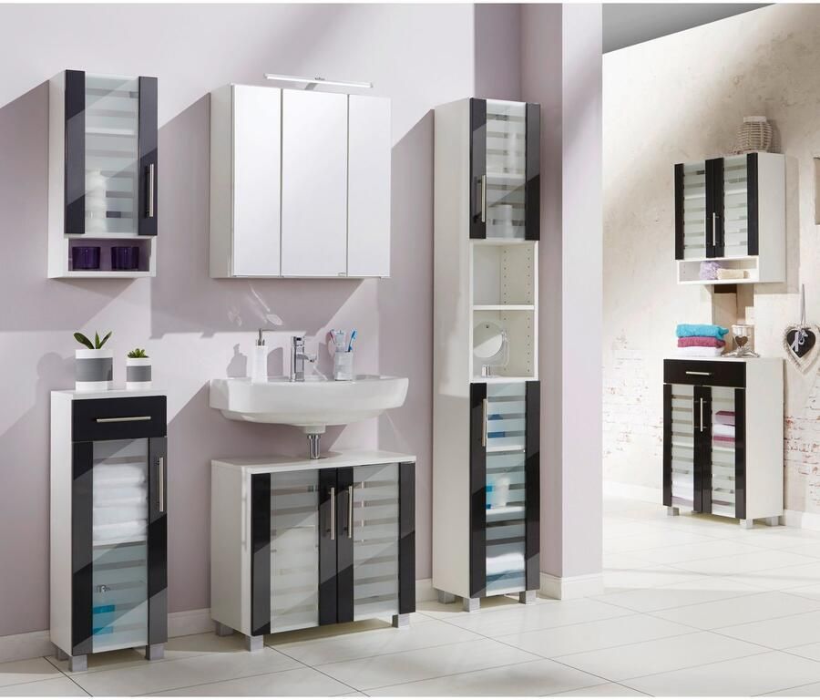 Welltime Smalle kast Jaca Breedte 30 cm met MDF-hoogglansfronten - Foto 3