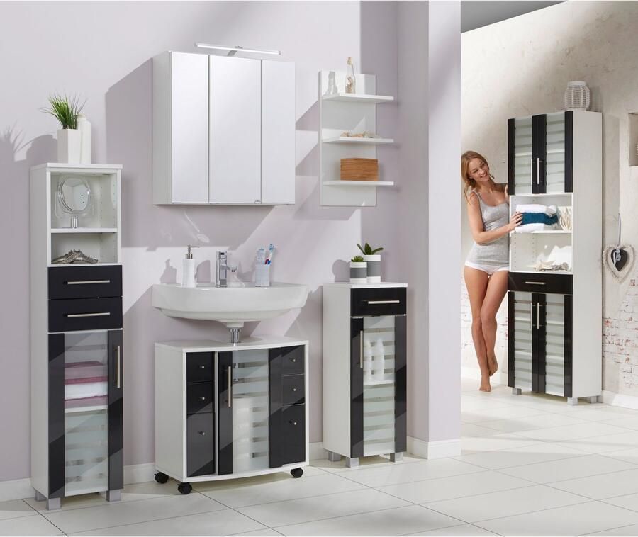 Welltime Smalle kast Jaca Breedte 30 cm met MDF-hoogglansfronten - Foto 4