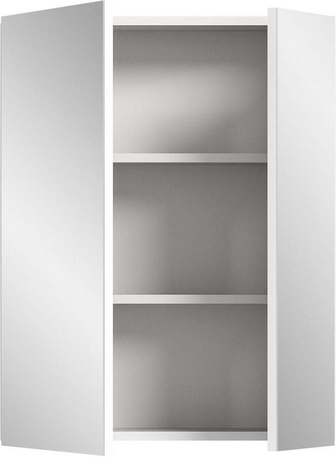 Welltime Spiegelkast BIEL TOPSELLER! breedte 60 cm 2 deuren 2 legplanken 3 vakken (1 stuk) - Foto 5