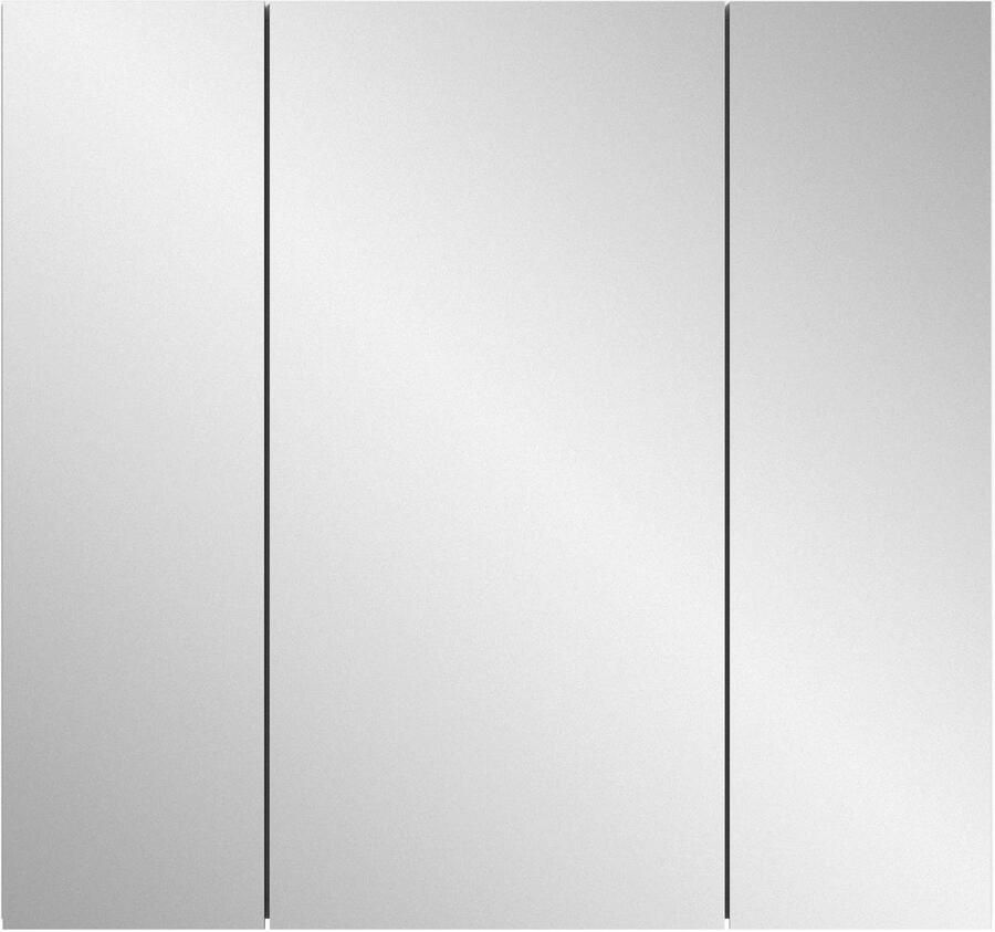 Welltime Spiegelkast BIEL TOPSELLER! breedte 82 cm 3 deuren 6 legplanken 9 vakken (1 stuk) - Foto 3