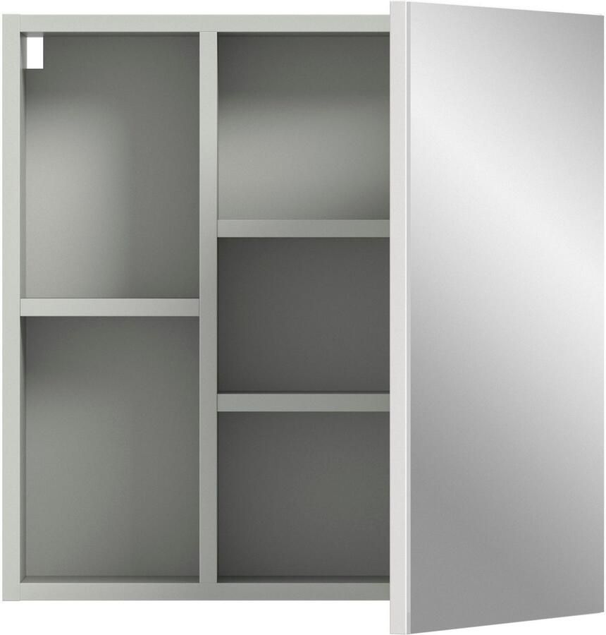 Welltime Spiegelkast Calcio breedte 55 cm 1 spiegeldeur 3 planken 5 vakken - Foto 2