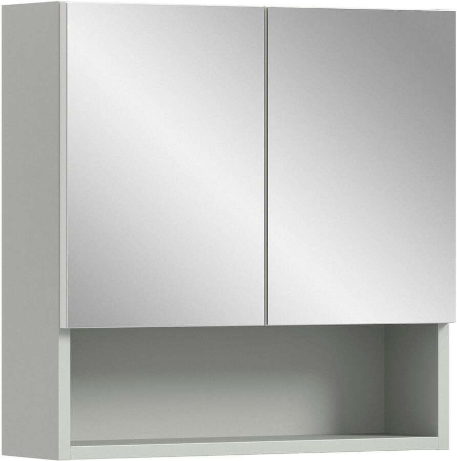 Welltime Spiegelkast Calcio breedte 55 cm 2 spiegeldeuren 1 plank 3 vakken - Foto 5