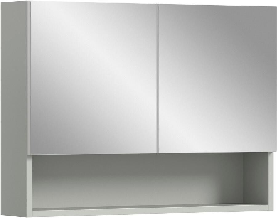 Welltime Spiegelkast Calcio breedte 74 cm 2 spiegeldeuren 1 plank 3 vakken - Foto 5