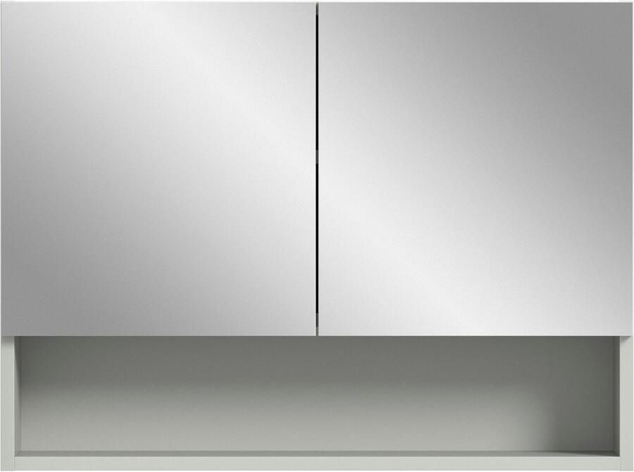 Welltime Spiegelkast Calcio breedte 74 cm 2 spiegeldeuren 1 plank 3 vakken - Foto 3