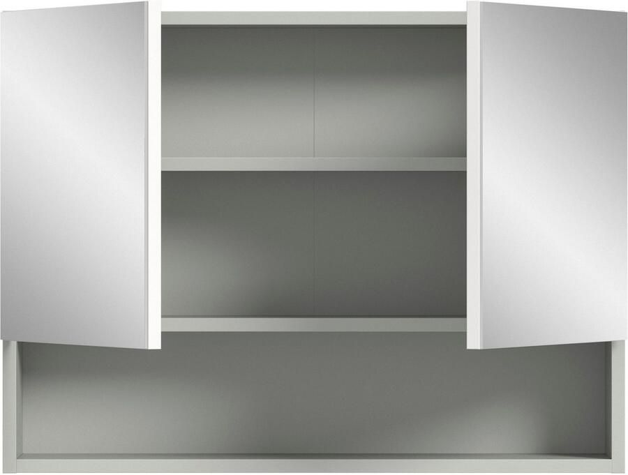 Welltime Spiegelkast Calcio breedte 74 cm 2 spiegeldeuren 1 plank 3 vakken - Foto 2