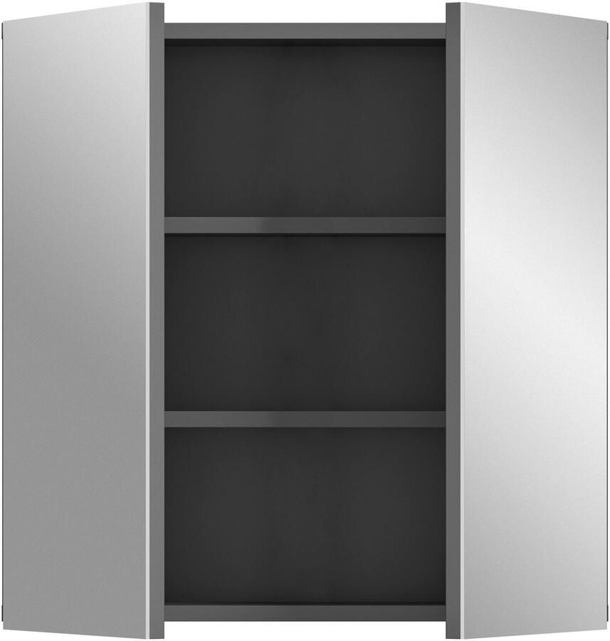 Welltime Spiegelkast Doux breedte 60 cm 2 spiegeldeuren 1 plank 3 vakken - Foto 2