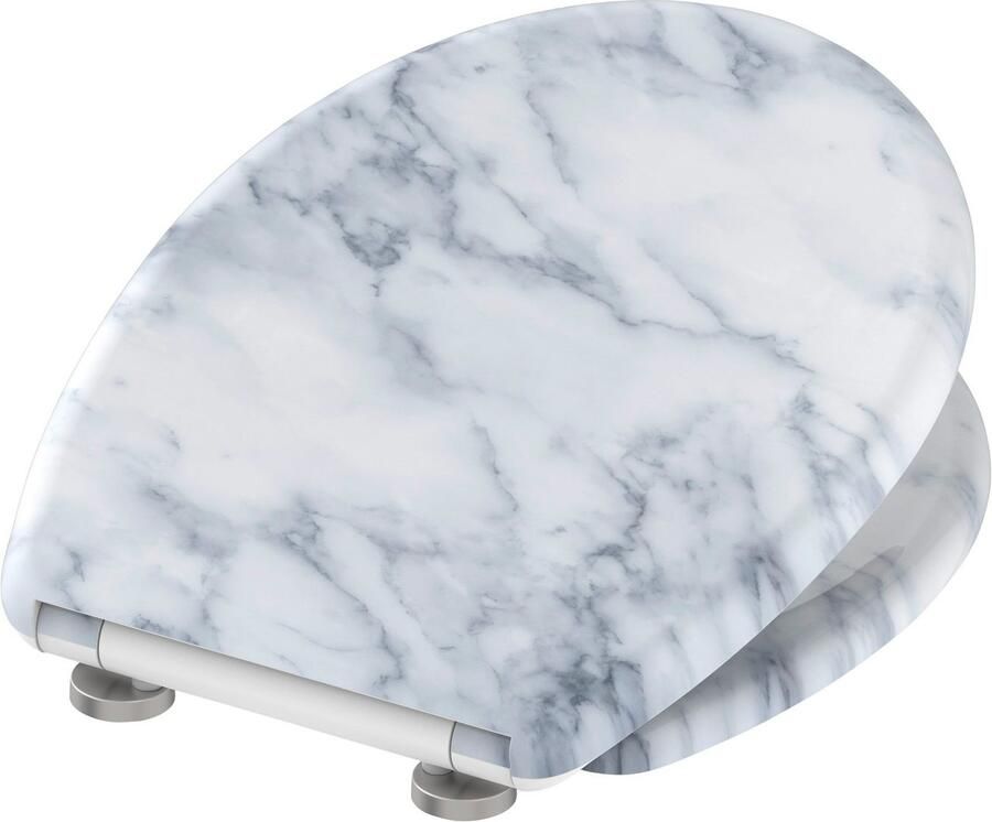 Welltime Toiletzitting Marble afneembaar softclosemechanisme breukbestendig duroplast snelsluiting - Foto 2