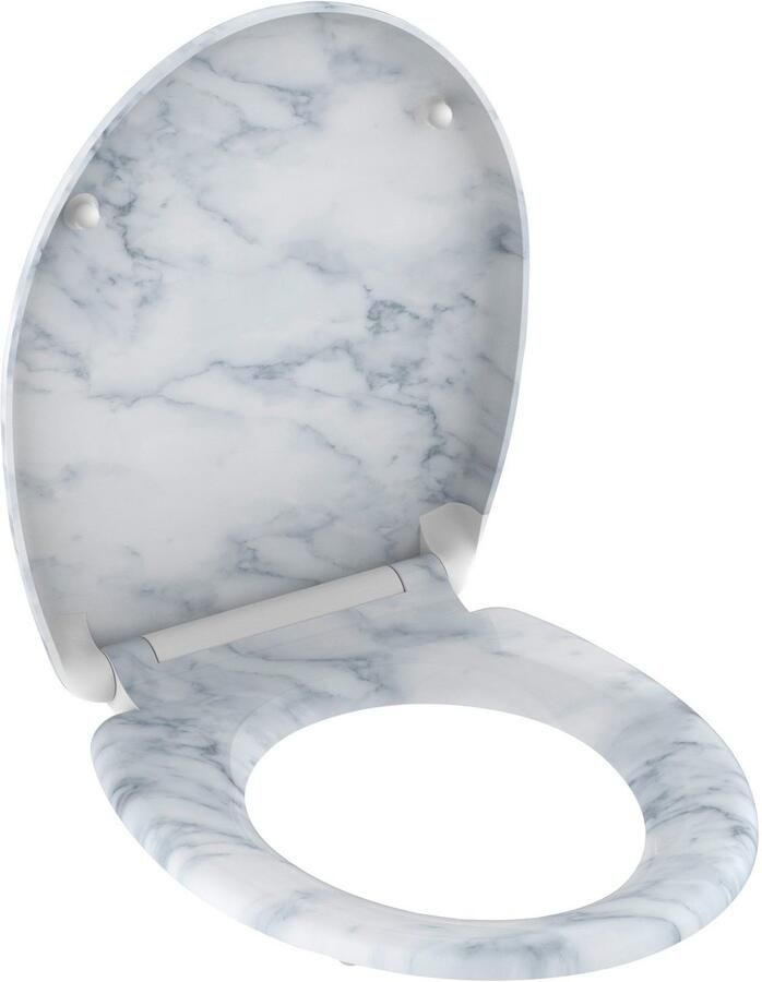 Welltime Toiletzitting Marble afneembaar softclosemechanisme breukbestendig duroplast snelsluiting - Foto 4