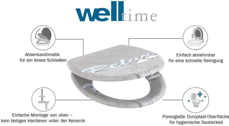 Welltime Toiletzitting Relax afneembaar softclosemechanisme breukbestendig krasvast snelsluiting - Foto 7