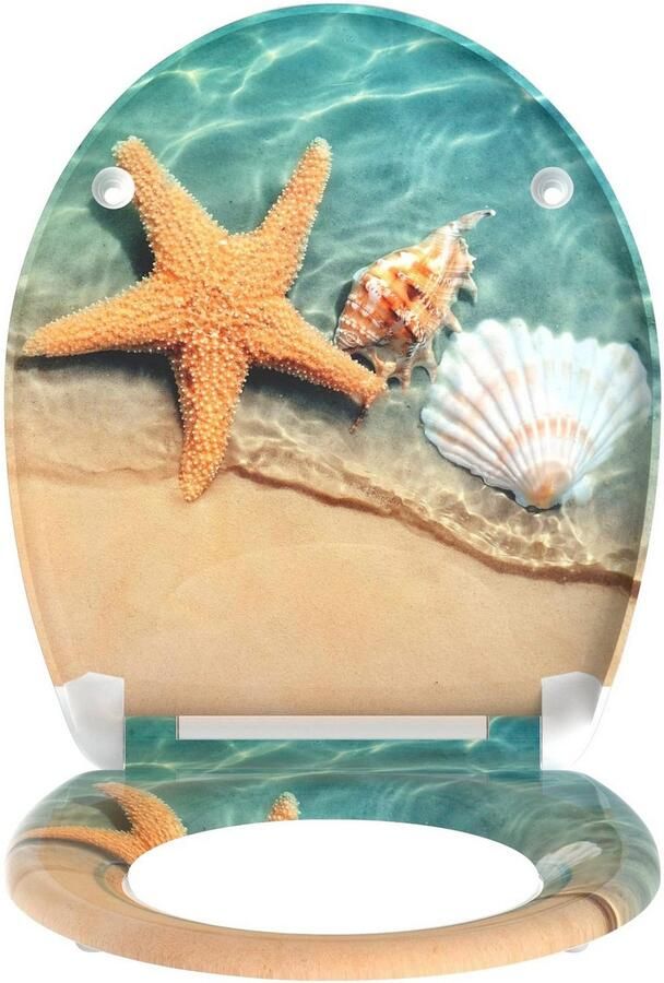 Welltime Toiletzitting Zeester afneembaar softclosemechanisme breukbestendig duroplast snelsluiting - Foto 3