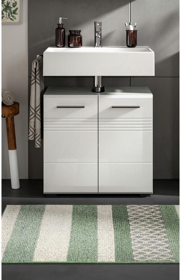 Welltime Wastafelonderkast Calcio breedte 60 cm 2 deuren 1 plank verdeelde achterwand - Foto 4